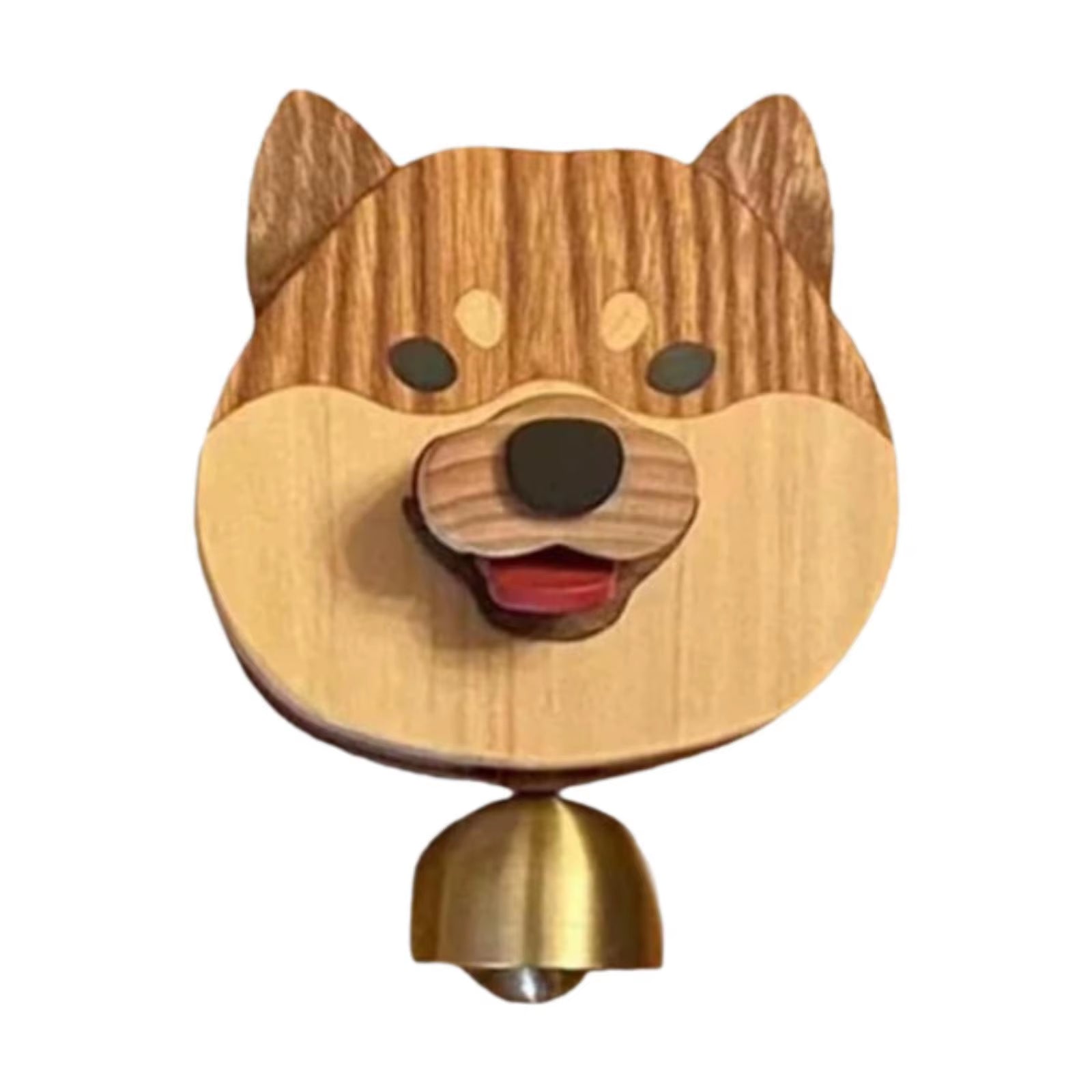 Wooden Shopkeepers Bell Shiba Inu Door Bell Wind Chime Hanging Ornament for Business Entrance for Entrance Fridge