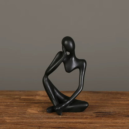 Minimalist Abstract Thinker Statue Resin Sculpture Miniature Figurines Character Ornaments Office Home Decoration Accessories