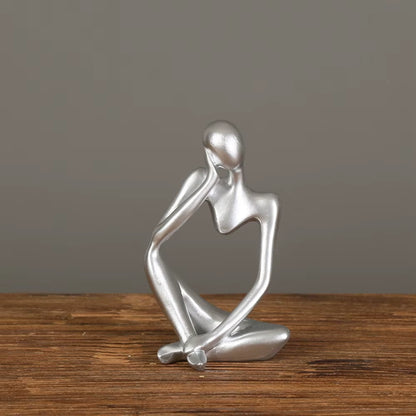 Minimalist Abstract Thinker Statue Resin Sculpture Miniature Figurines Character Ornaments Office Home Decoration Accessories