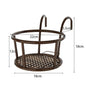 European Style Balcony Iron Flower Stand Outdoor Hanging Potted Plant Flower Pot Rack Window Hanging Suspension Rack Basket