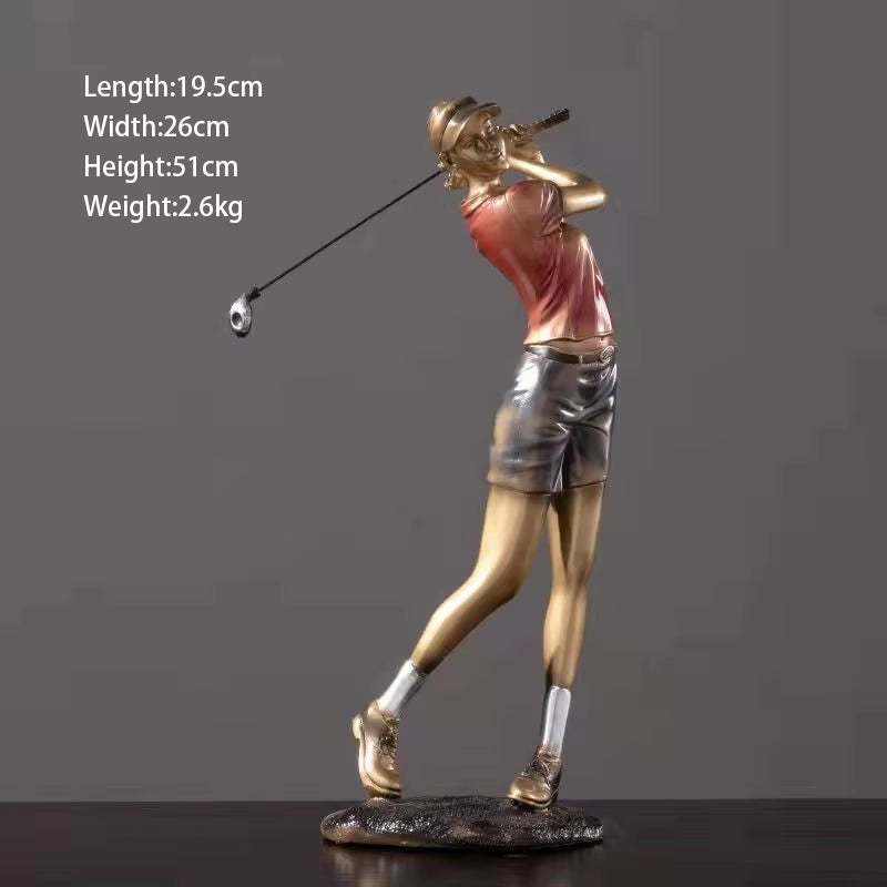 Modern Minimalist Golf Sports Figure Statue Ornaments Living Room Home Decoration Resin Art Golf Character Craft Gift Nordic