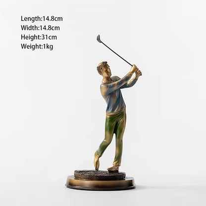 Modern Minimalist Golf Sports Figure Statue Ornaments Living Room Home Decoration Resin Art Golf Character Craft Gift Nordic