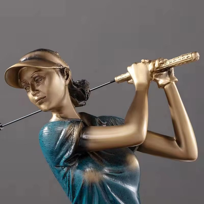 Modern Minimalist Golf Sports Figure Statue Ornaments Living Room Home Decoration Resin Art Golf Character Craft Gift Nordic