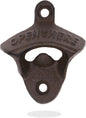 Wall Mounted Bottle Opener Rustic Farmhouse Cast Iron with Screws by  - 1 Pack (Rust-1 Pack)