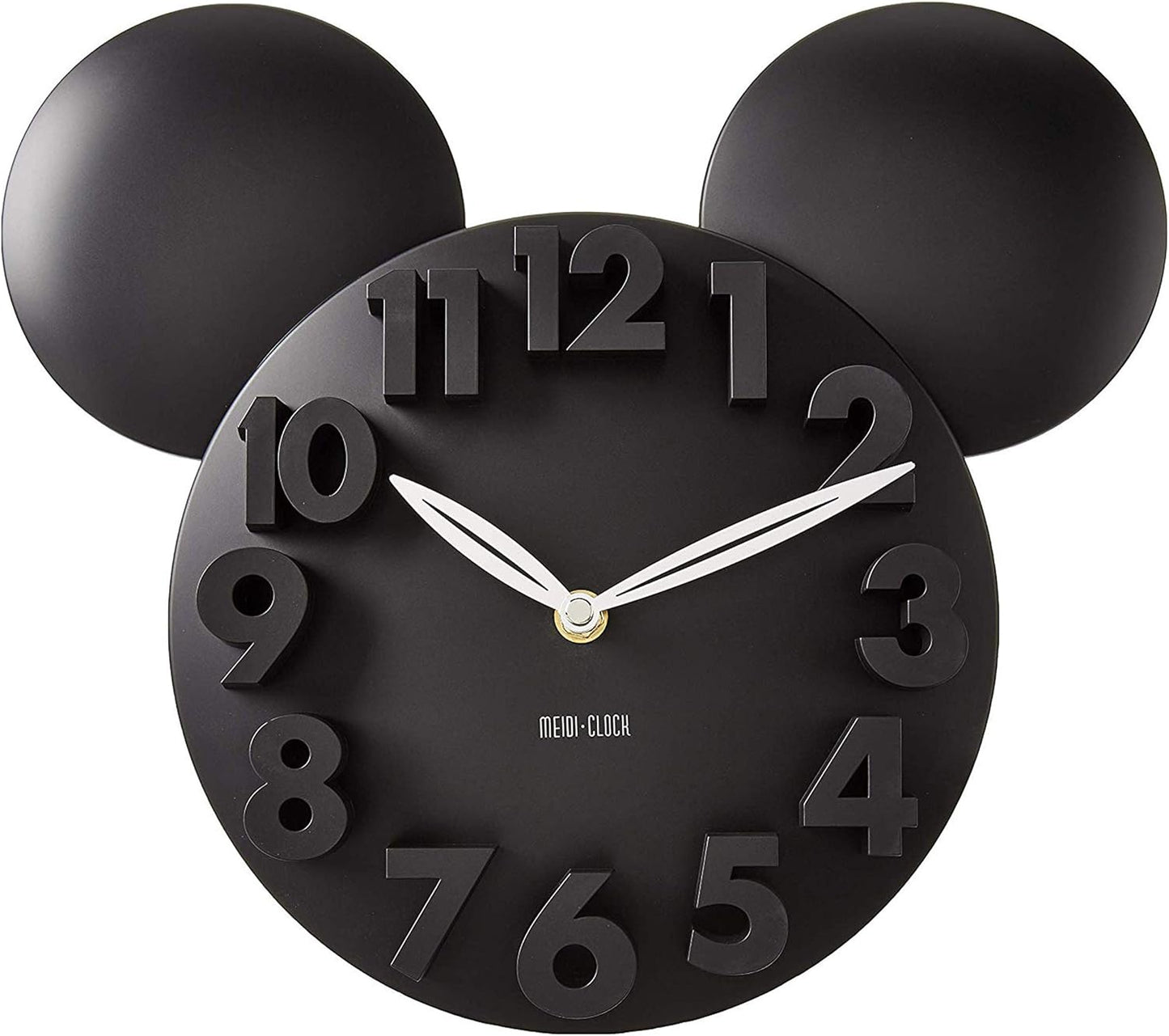 Modern Design Mickey Mouse Big Digit 3D Wall Clock Home Decor Decoration - Black