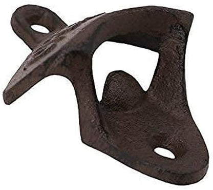 Wall Mounted Bottle Opener Rustic Farmhouse Cast Iron with Screws by  - 1 Pack (Rust-1 Pack)