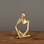 Minimalist Abstract Thinker Statue Resin Sculpture Miniature Figurines Character Ornaments Office Home Decoration Accessories