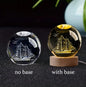 6Cm 3D Crystal Ball Crystal Planet Night Light Laser Engraved Solar System Globe Astronomy Birthday Gift Home Desktop Decoration