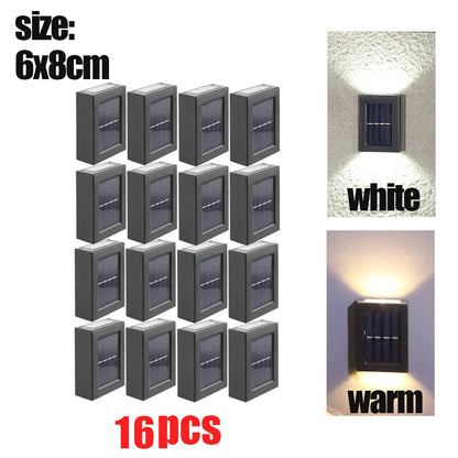 1~16Pcs Smart Solar LED Outdoor Light Waterproof Garden Decor Lamps for Balcony Yard Street Wall Light Outdoor Solar Lamp