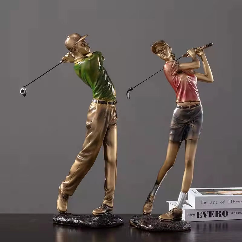 Modern Minimalist Golf Sports Figure Statue Ornaments Living Room Home Decoration Resin Art Golf Character Craft Gift Nordic