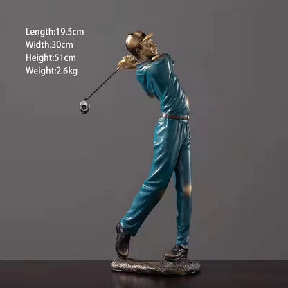 Modern Minimalist Golf Sports Figure Statue Ornaments Living Room Home Decoration Resin Art Golf Character Craft Gift Nordic