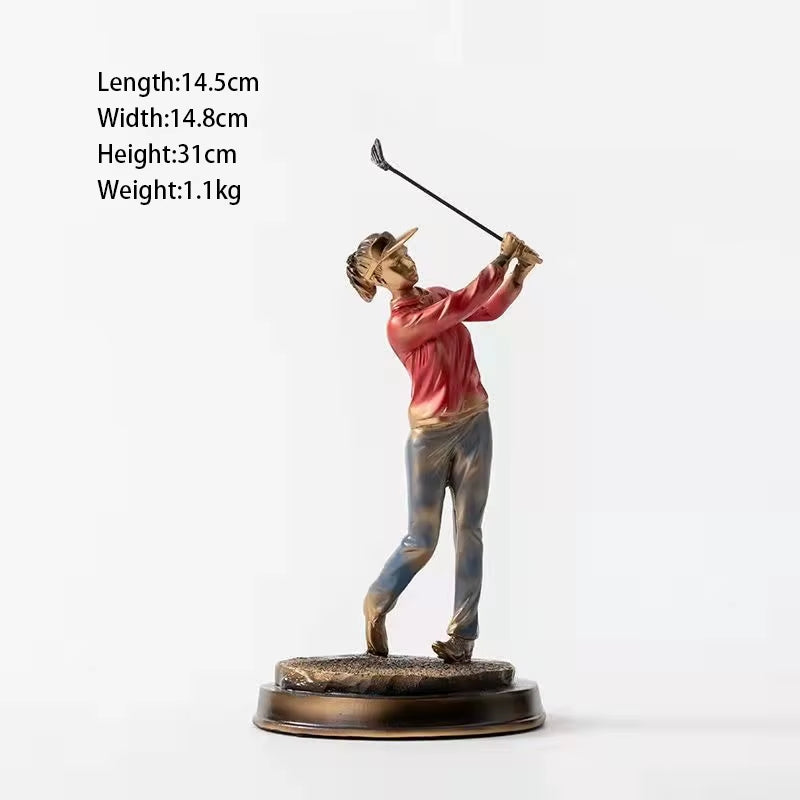 Modern Minimalist Golf Sports Figure Statue Ornaments Living Room Home Decoration Resin Art Golf Character Craft Gift Nordic