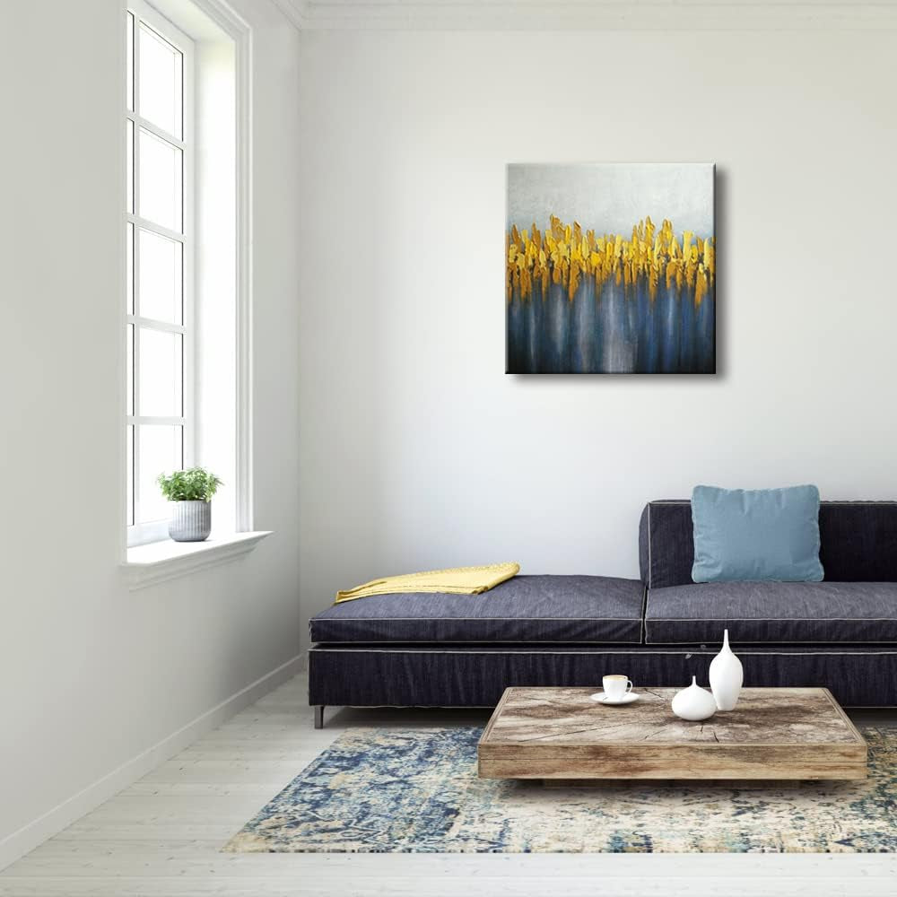 Pure Hand-Painted Paintings on Canvas Abstract Canvas Wall Art for Living Room Bedroom Wall Decor Modern Contemporary Landscape Artwork for Home Decorations