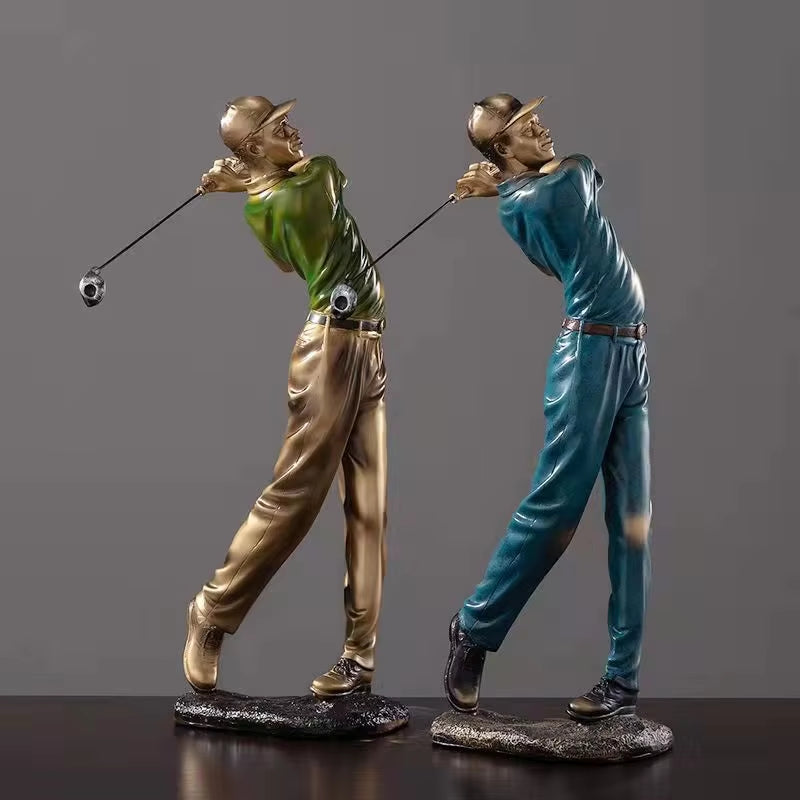 Modern Minimalist Golf Sports Figure Statue Ornaments Living Room Home Decoration Resin Art Golf Character Craft Gift Nordic